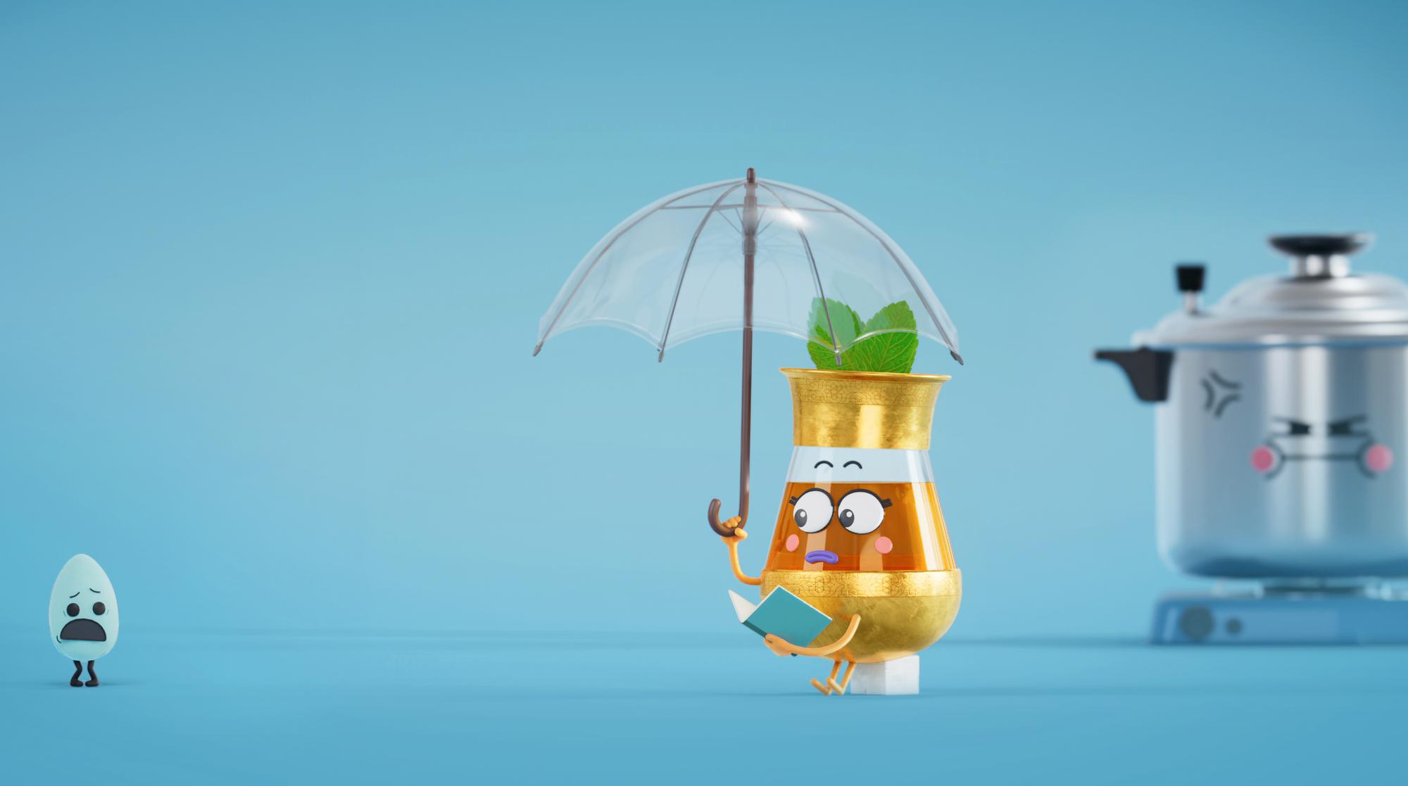 The umbrella and the rainbow